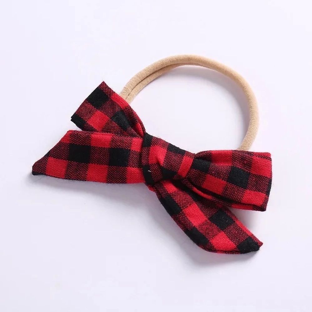 ✨2/$12✨Buffalo Plaid Hairbow Headband Lucy Sophia